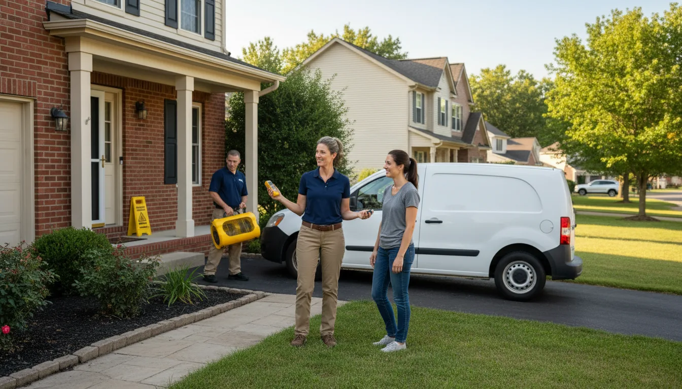 Residential water damage restoration in Plainfield, IL